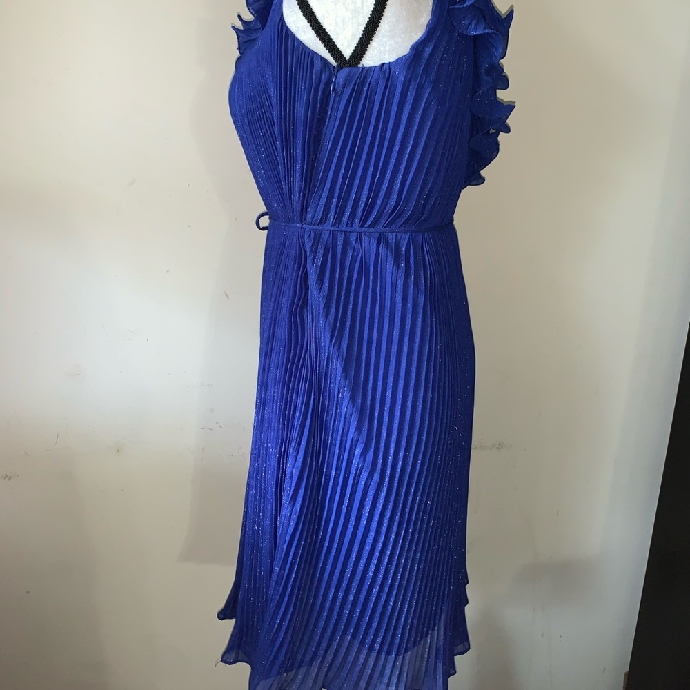 Chelsea & Violet One-Shoulder Blue Ruffle Dress S - Picture 8 of 11